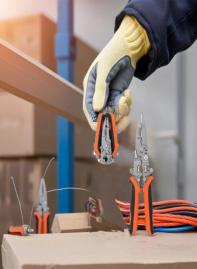 DMDENT Folding Multifunction Electrician Pliers - Wire Stripper, Cutter & Crimper Tool, Compact Heavy-Duty Stainless Steel with Non-Slip Handle - Image 5